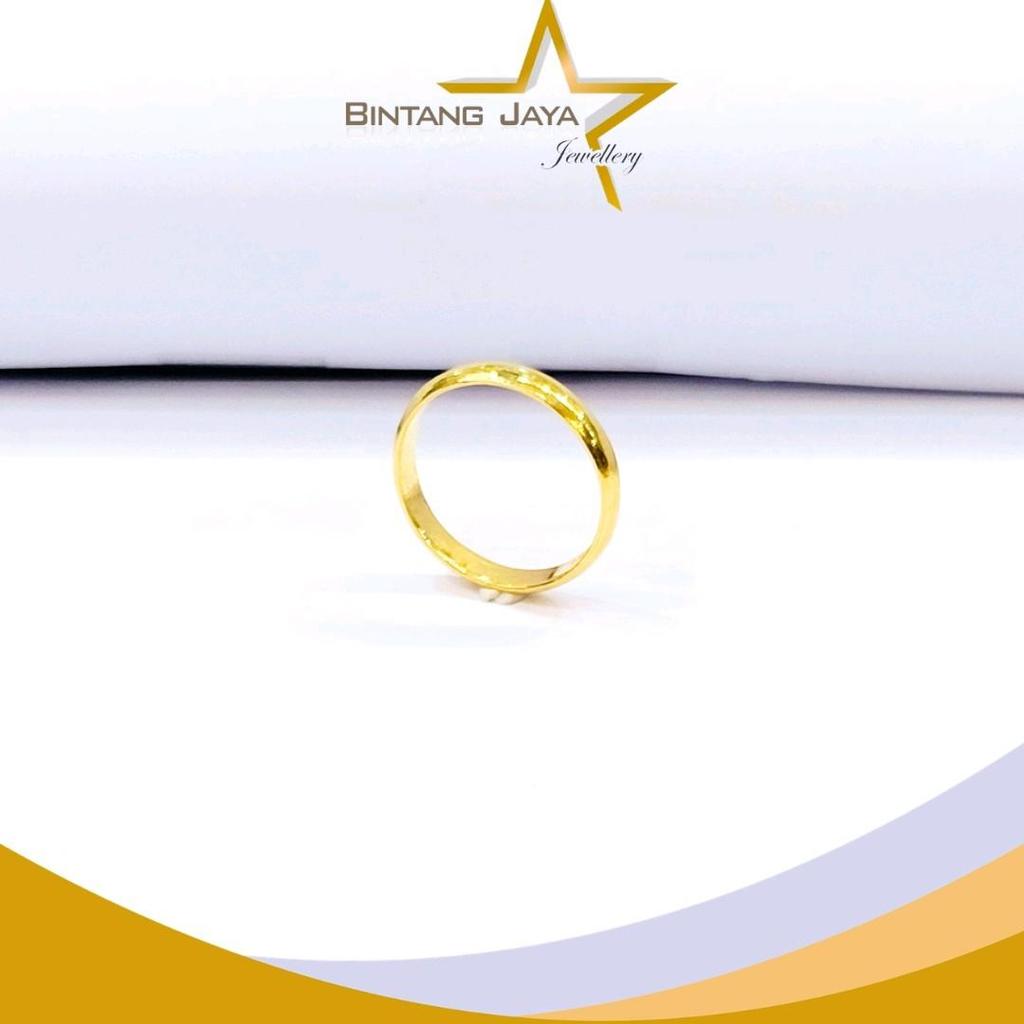 Cincin Emas Belah Rotan TA 0.21 - Kadar LM99 - Berat 4,01gr - Size 14 - Kemurnian LM99 kilau sempurn