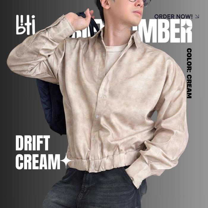 BITI Drift Bomber Shirt Kemeja Outer Bomber Lengan Panjang Pria Motif Abstrak