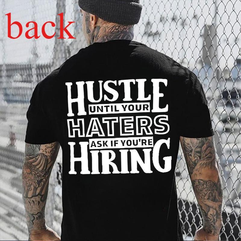 HUSTLE UNTIL YOUR HATERS Tshirt, Aesthetic Tatoo Outfits, Streetwear Style, Retro Vintage Y2k Men Gr