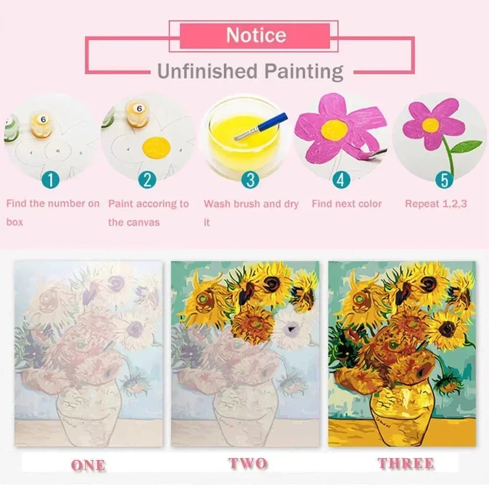 Paint by numbers Handpainted Canvas painting Scenery Painting by numbers For adults Home