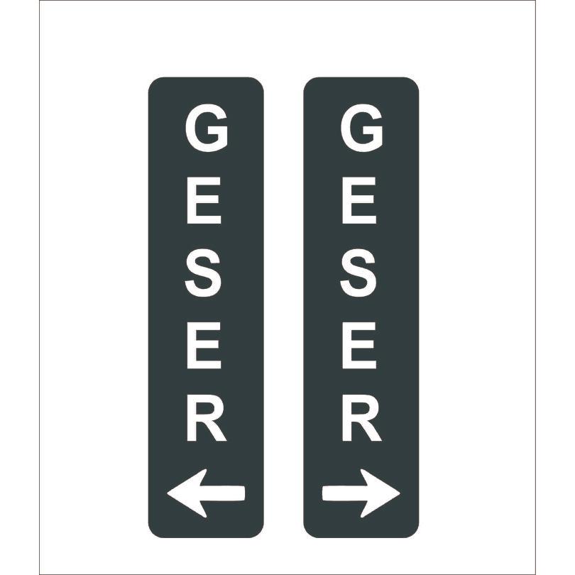 Geser Slide Sign Board Geser Slide Sign Label Akrilik Tanda Geser