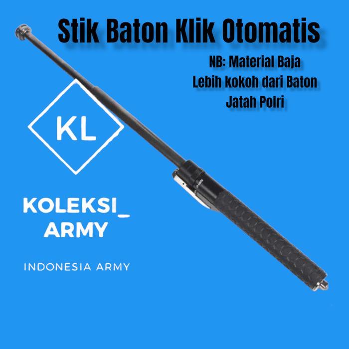 TERMURAH Baton Stick Baja 4142 Asli Kokoh Stik Tongkat Klik Otomatis Anti Slip