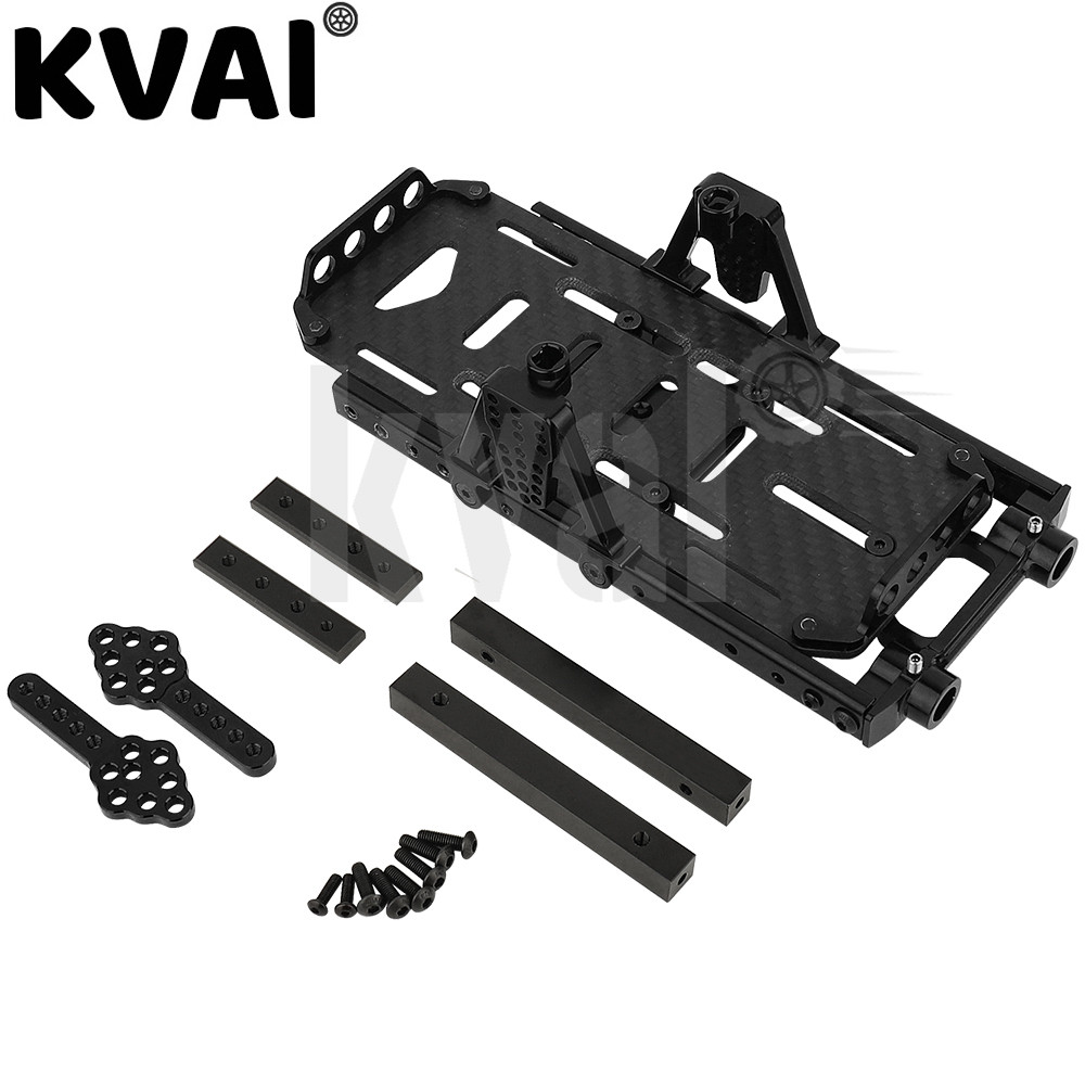 Metal Chassis Frame Kit Extended Rails Shock Towers 4x4 Upgrade to SCX10 6x6 for 1/10 RC Crawler Axi