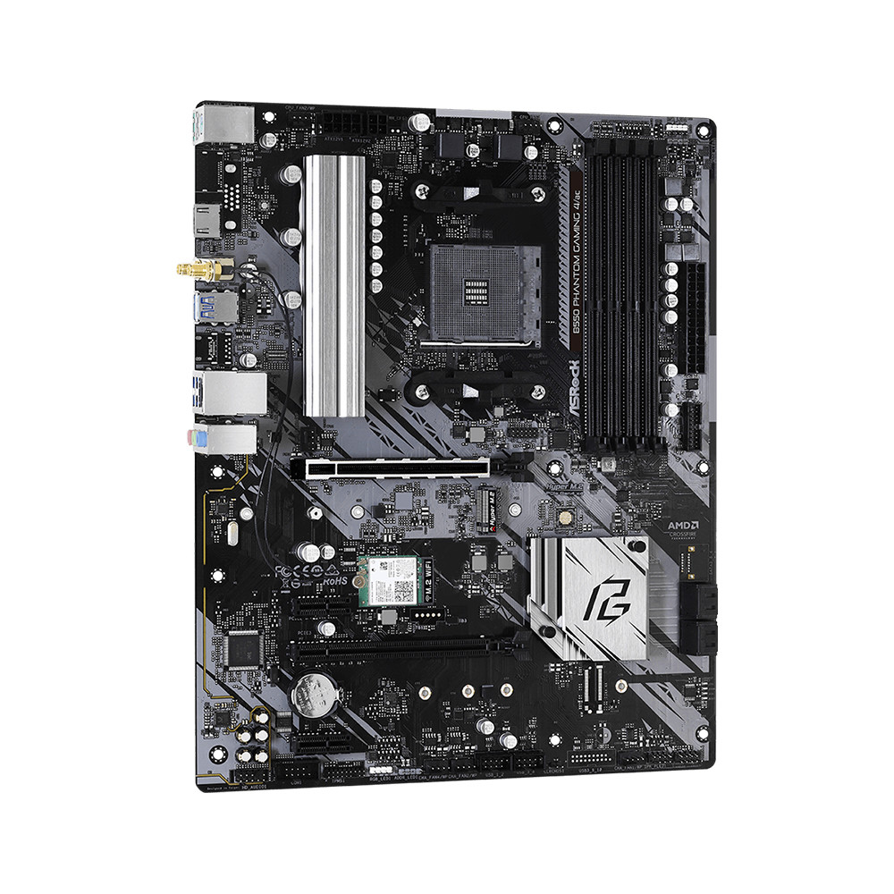 ASRock B550 PHANTOM GAMING 4/AC Motherboard Supports Ryzen 7 5700X 5700x3D 5800x3D 5600G CPU 4xDDR4