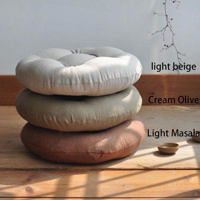 Bantal Duduk Bantal Sofa - Bantal Kursi Bulat Kancing