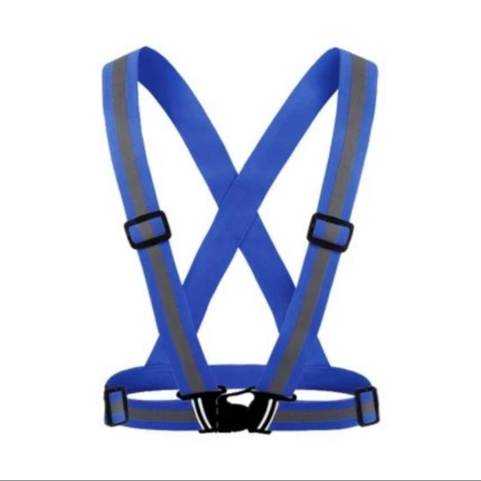 Rompi safety Karet Safety Vest Elastic reflective Rompi V - biru