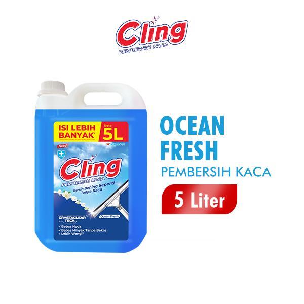 Cling Pembersih Kaca Ocean Fresh Jerigen 5 Liter
