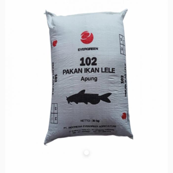Pakan ikan Evergreen 102-3 1sak(30kg)protein 34%