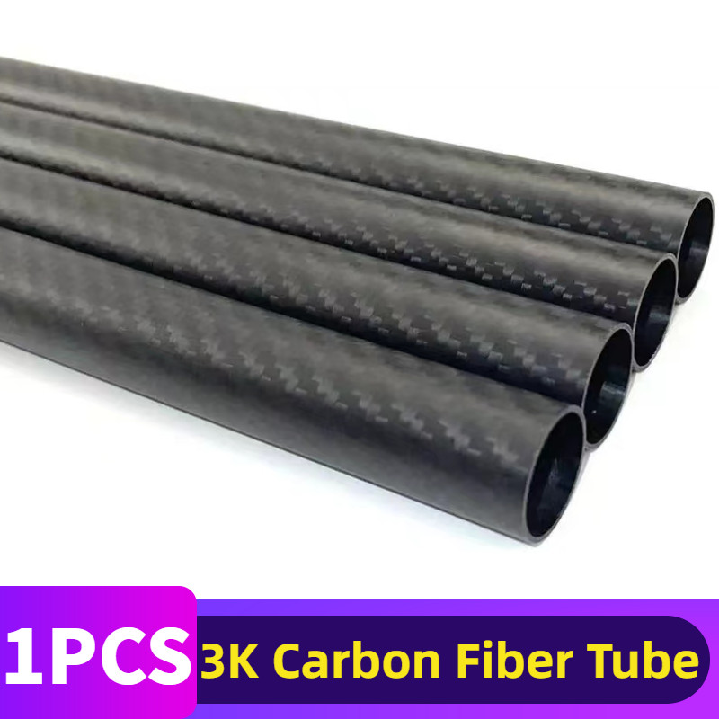1PCS 3K Carbon Fiber Tube Twill Matte OD 8mm-30mm High Strength Full Carbon Fiber Tube DIY Model and