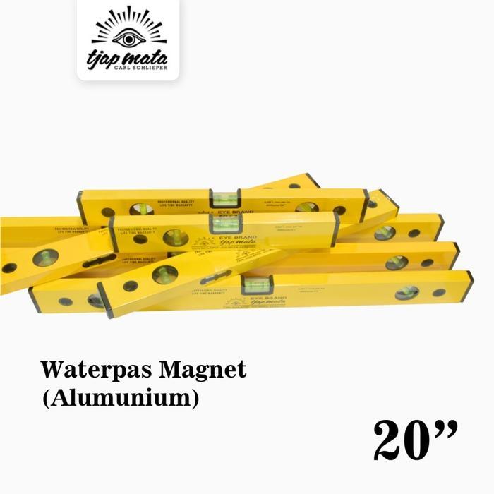 Tjap Mata Waterpass Magnet Alumunium 20 Inch 500Mm / Waterpass Cap Mata 50Cm