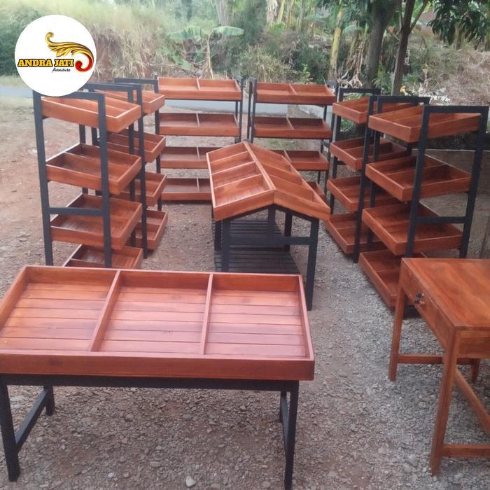 rak buah rak kayu serbaguna kayu jati minimalis