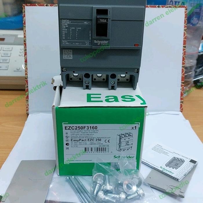 Schneider Mccb/Breaker Ezc250F 3P 160Amper