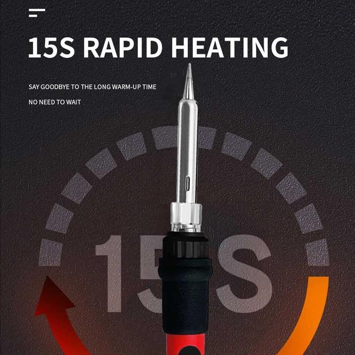 Lefavor LF-801 Solder Listrik Set Lengkap Soldering Iron Kit 4in1 80W 220V LCD Digital Solder Iron