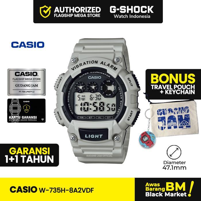 SIAPKIRIM General W-735H-8A2VDF Jam Tangan Pria Cowok Digital Anti Watches W-735H W-735 W735H W 735H