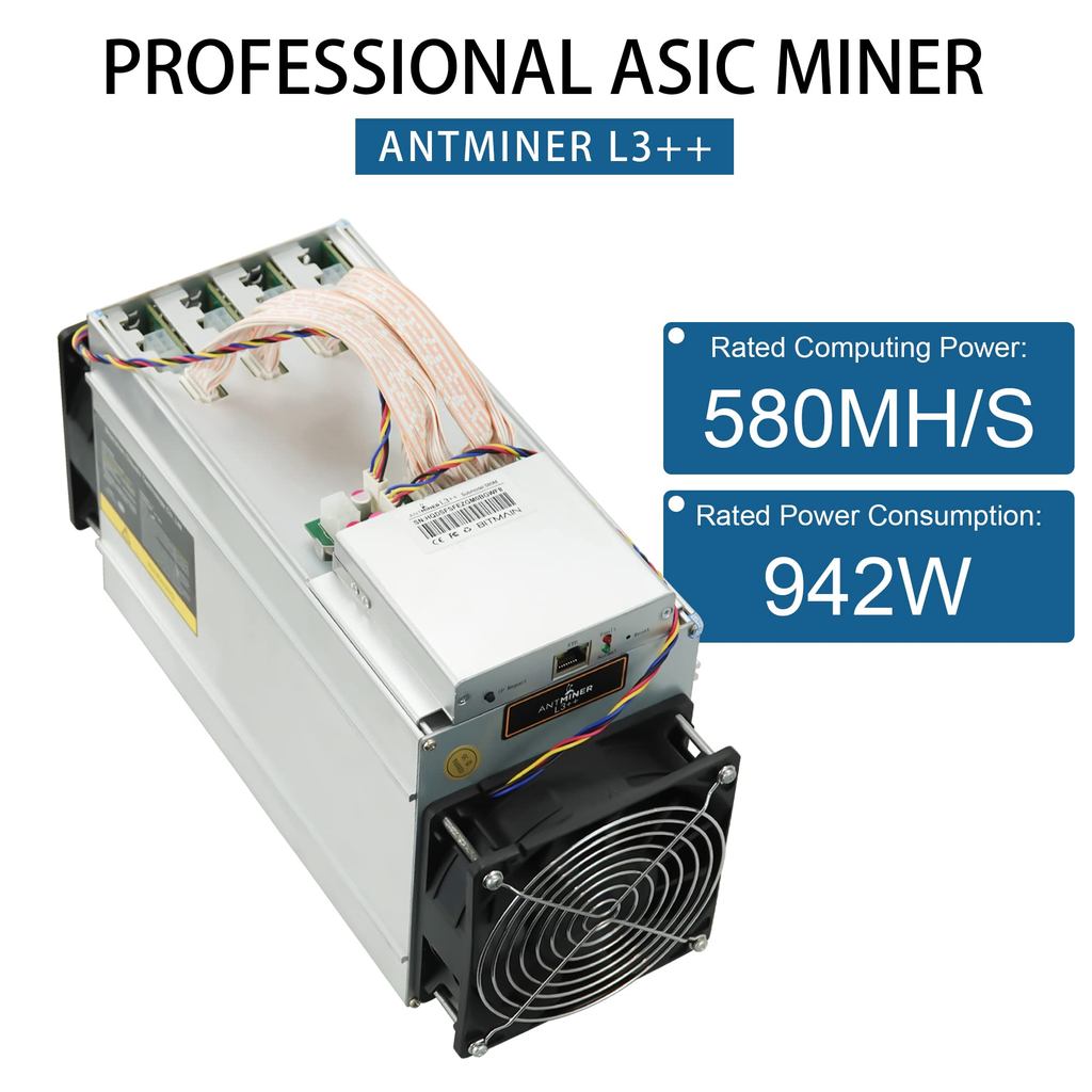 ANTMINER L3++( With power supply )Scrypt Litecoin Miner 580MH/s LTC Come with Doge Coin Mining Doge