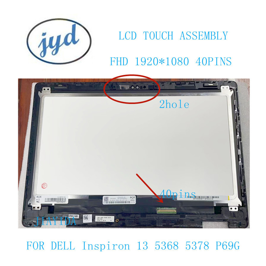 13.3" FHD For Dell Latitude 3390 2-in-1 P69G P69G001 LCD Touch Screen Digitizer Replacement Assembly