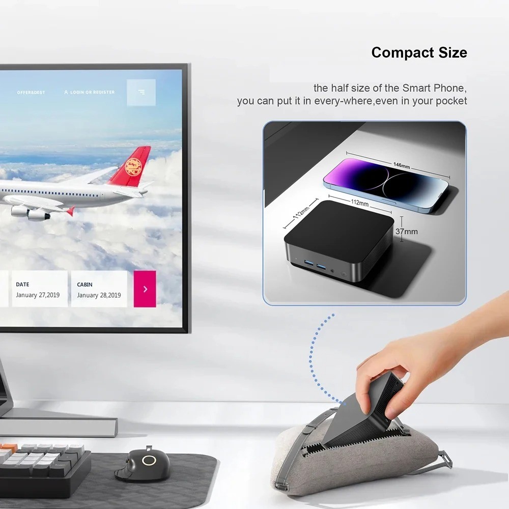 2026 Windows 11 Mini PC Computer Intel Core I9 8950HK Mini Pc Intel i3 6100 WiFi 6 16GB RAM 1/2TB