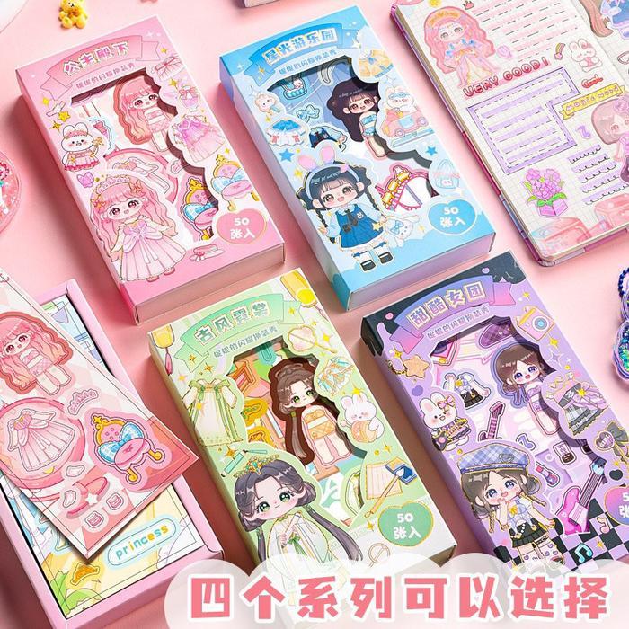 50pcs Sticker Anak Momo 50 Lembar / Stiker Anak / Sticker Book / Buku Stiker / Mainan Edukasi Anak