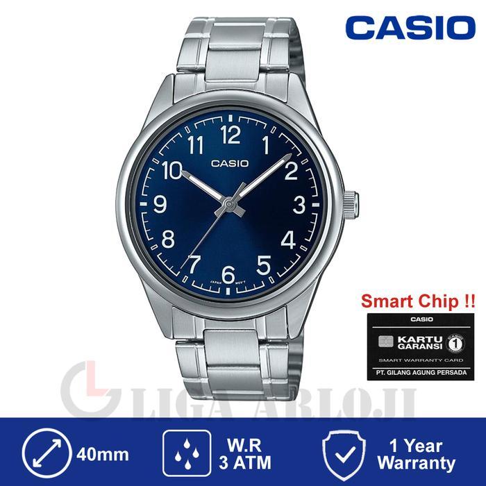 DISKON MTP-V005D-2B4UDF - Jam Tangan Pria - MTP-V005D-7B5 - Biru READY STOCK
