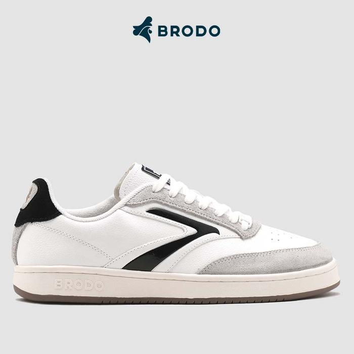 Brodo - Sneakers Ace Tennis Ivory Black Terlaris