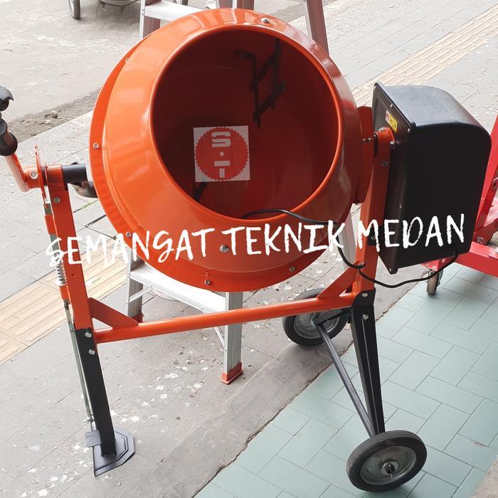 MESIN MOLEN PENGADUK ADUK SEMEN MINI LISTRIK CONCRETE MIXER 120 LITER