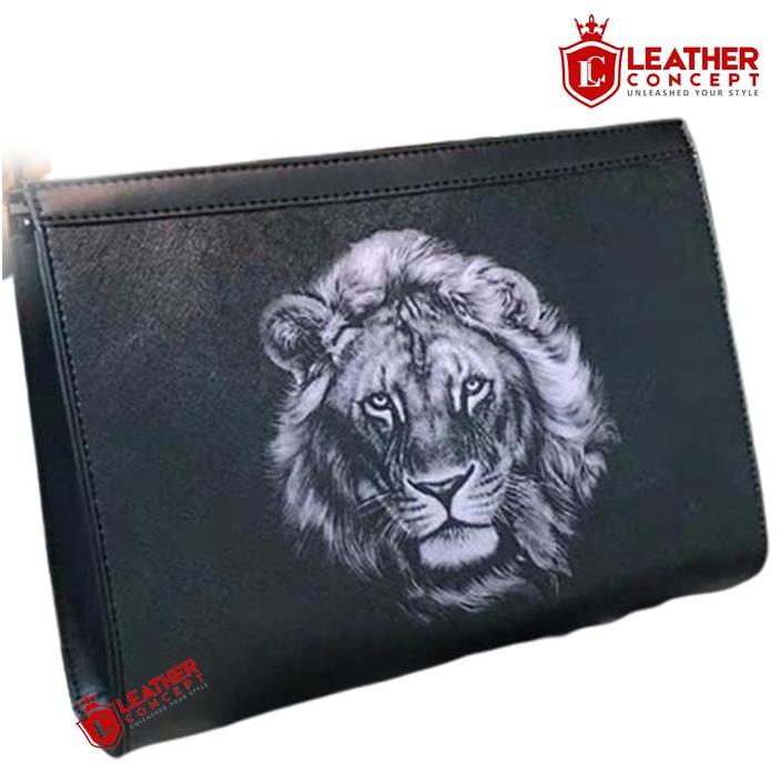 Eiger - Concept Mars Tas Tangan Unisex Clutch Pria Wanita Tas Tangan Kulit Hitam