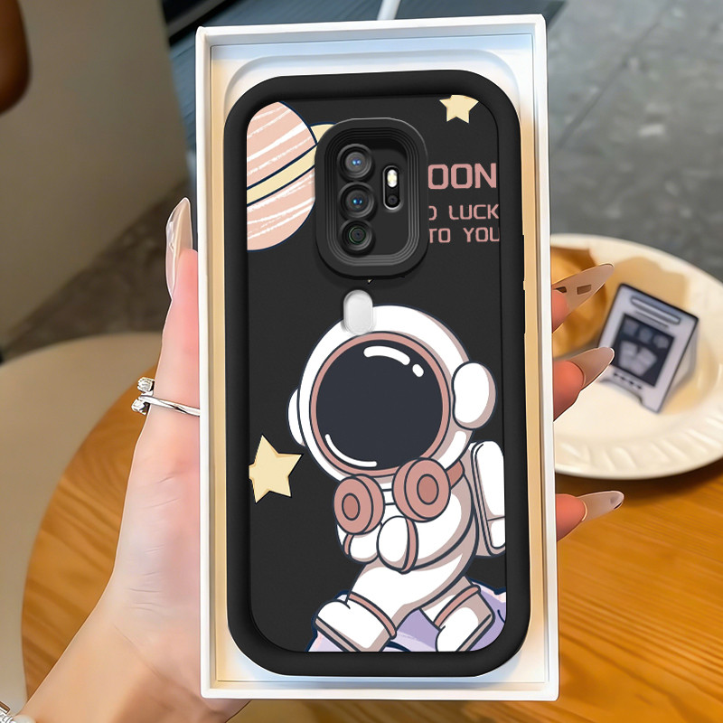 Casing Hp untuk OPPO A5 2020 A9 2020 Case Bintang dan astronaut lucu Kasing bagus bahan silikon Cesi