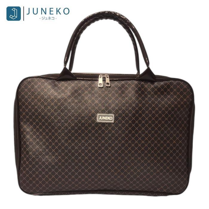 "New" [UKURAN SEDANG] Juneko Koper Motif Medium - Tas Koper Motif Tas Pakaian Travel Wanita Mudik