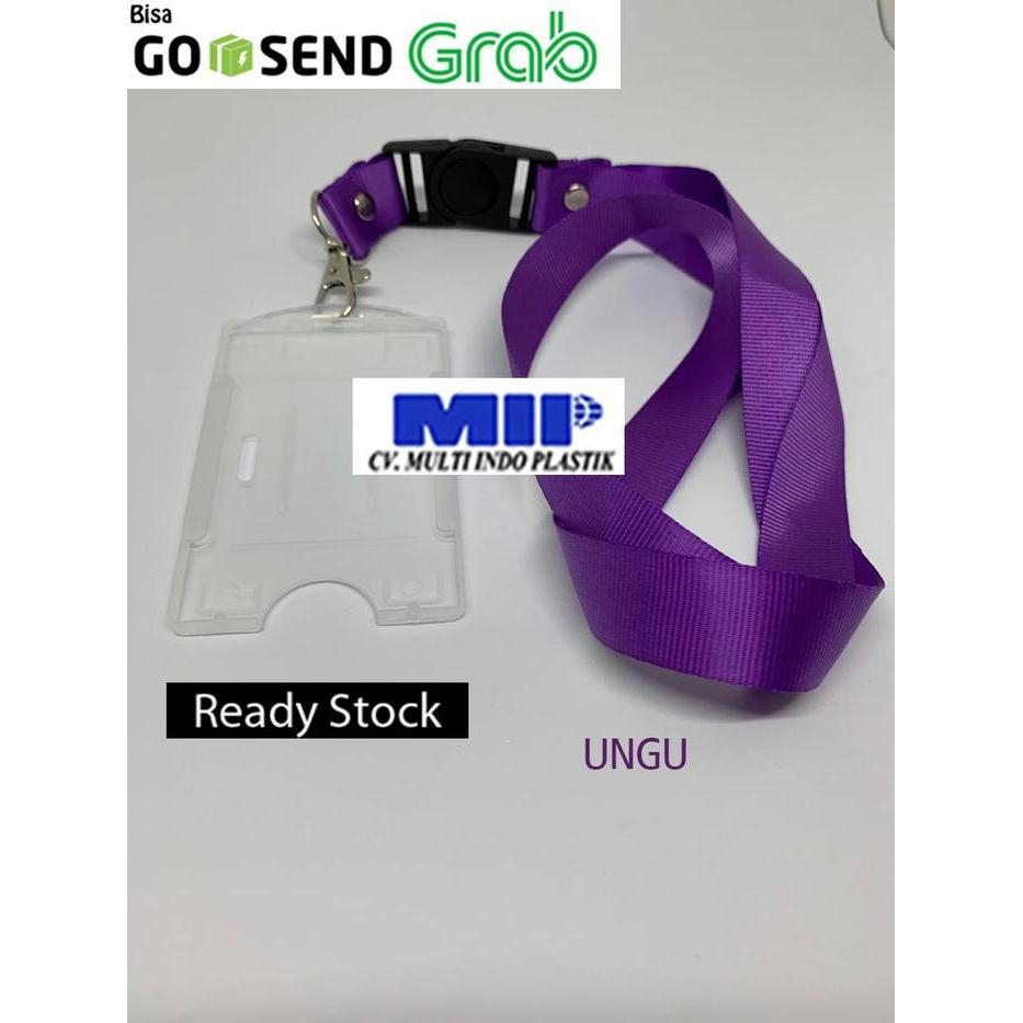 Tali Nametag Ungu/Tali Gantungan Id Card/Casing Id Card/Nametagmurah