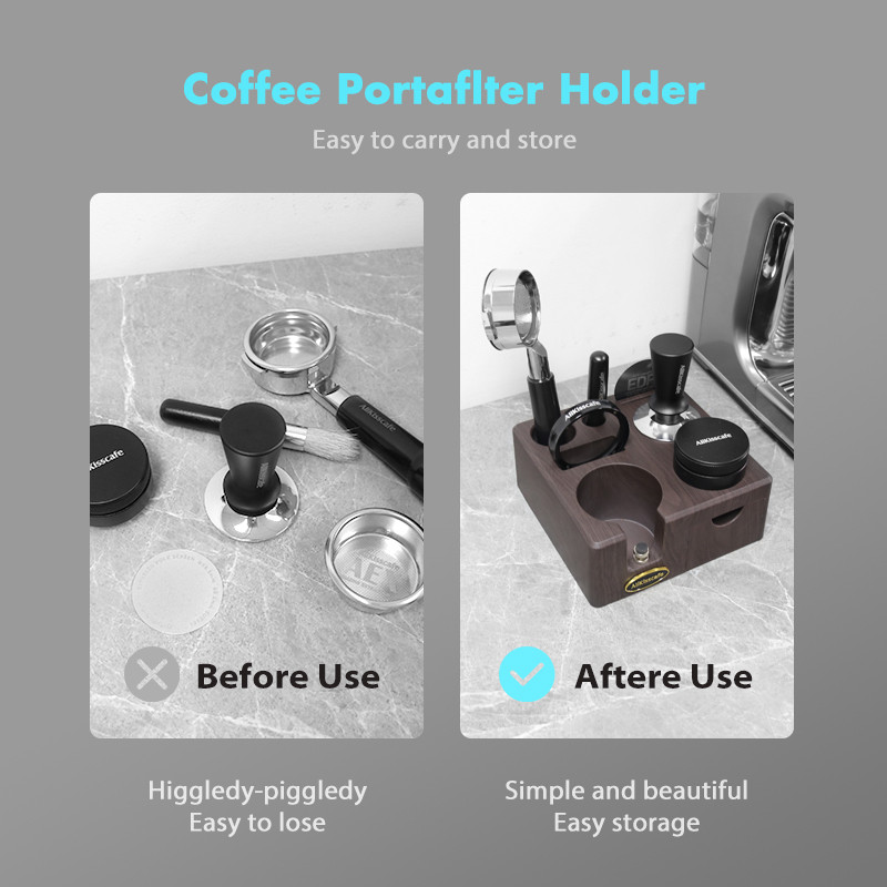 AliKisscafe Coffee Tamper Station Portafilter Holder 51mm 54mm 57mm 58mm For Delonghi Breville