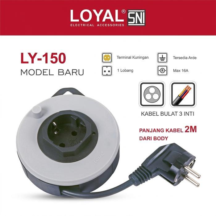 TTS Kabel Roll Travel LOYAL LY-150 MINI TRAVEL 2M / Stop Kontak / Kabel Box Colokan Listrik