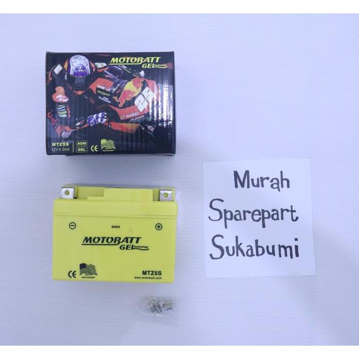 Aki Motor honda beat beat f1 scoopy vario Motobatt MTZ5S Aki kering