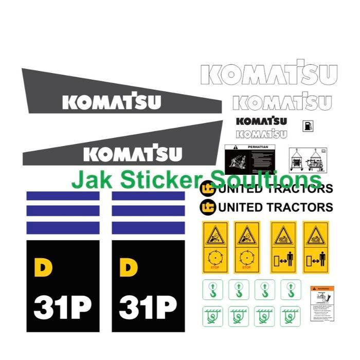 Stiker Dozer Komatsu D31P Sticker Alat Berat