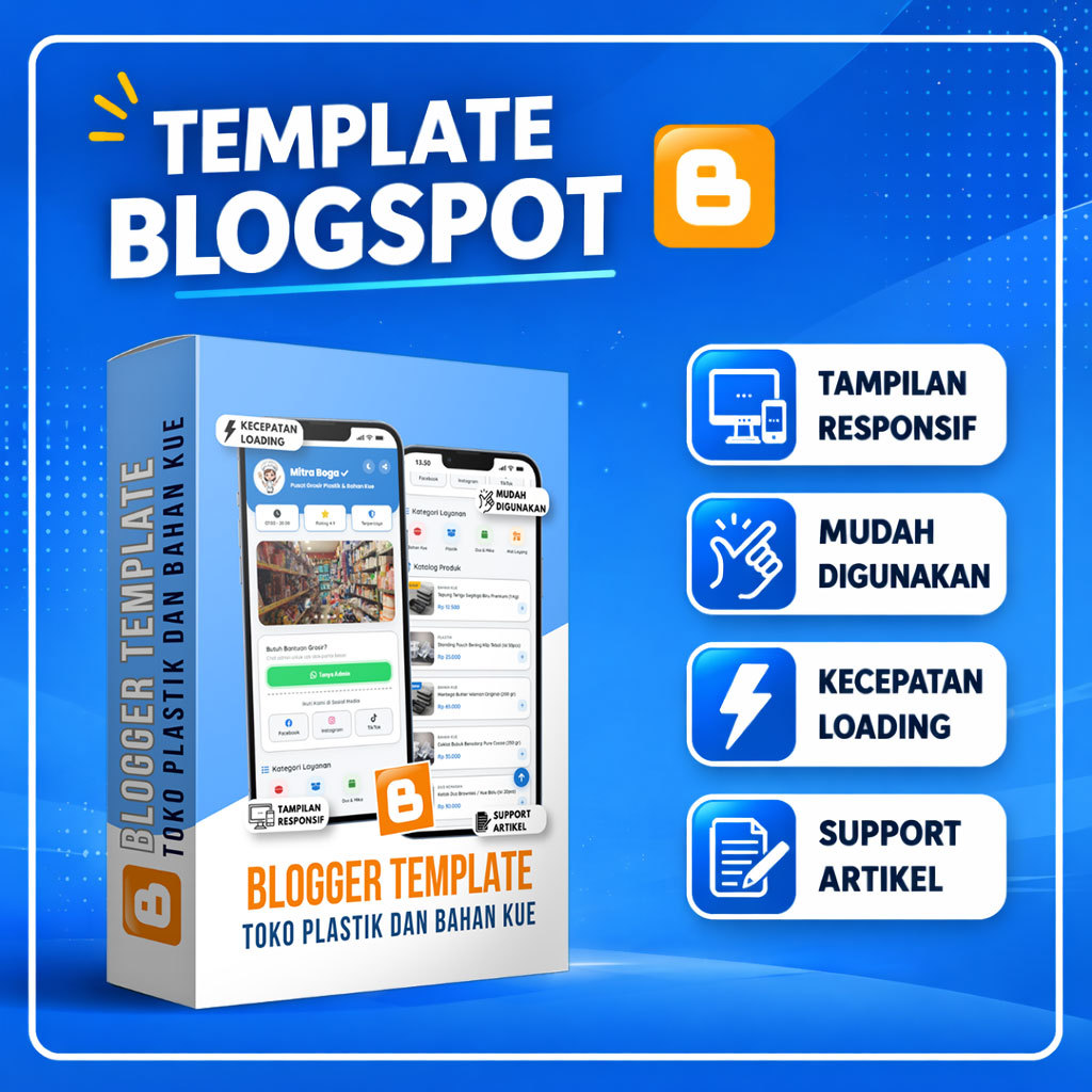 Template Blogger Toko Plastik dan Bahan Kue V1