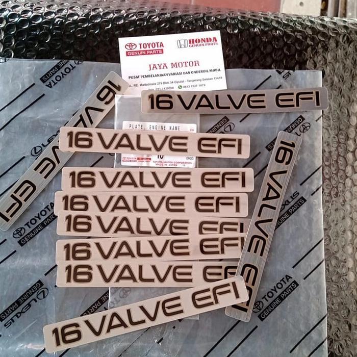 Plate Engine Name Sticker Mesin Corolla Great Original 16 Valve Efi