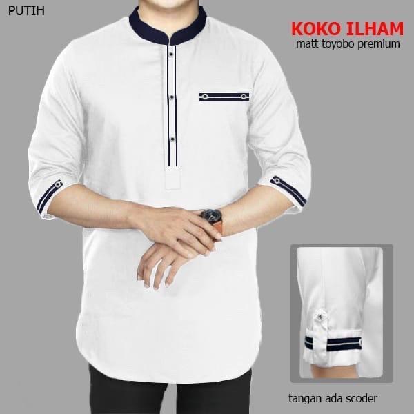 PIK - KOKO KURTA ILHAM S M L XL XXL 3XL PAKAIAN MUSLIM KOKO KURTA PRIA KATUN TOYOBO DEWASA BAJU