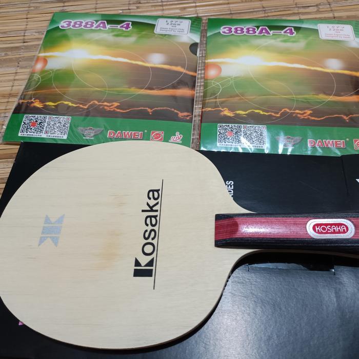 PAKET BET TENIS MEJA KOSAKA HANDLE MODEL AMULTART PLUS DAWEI ORIGINAL