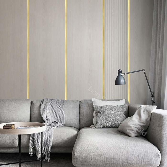 Wall Sticker Panjang 1 Meter List Plat Strip Mirror Silver List Plat Strip Hairline - Gold, Black