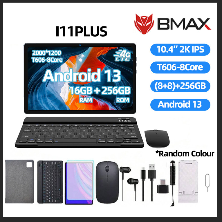 FLASH SALE    BMAX MaxPad I11 Plus 16GB RAM 256GB ROM 10.4 Inch Octa Core T606 Soc Android 13 Dual W