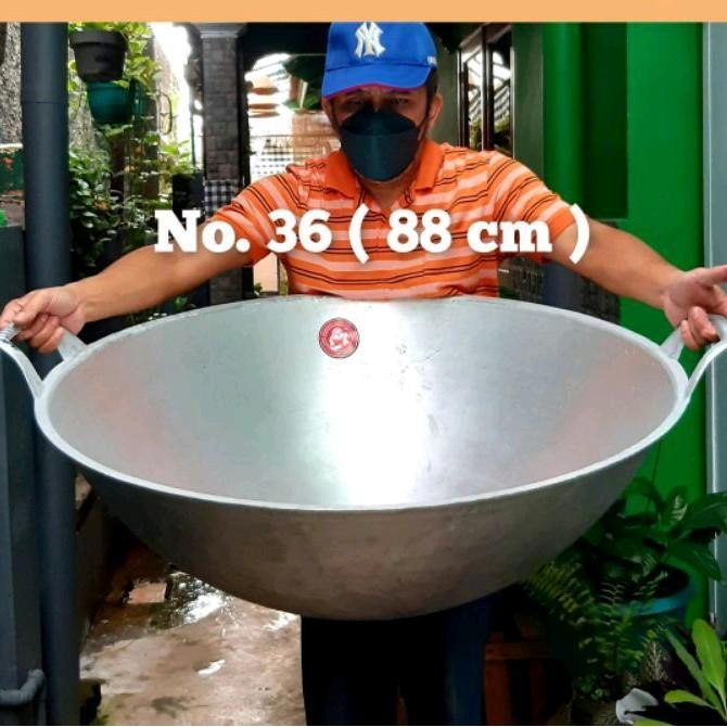 KATEL WAJAN KUALI PENGGORENGAN JUMBO BESAR ALUMUNIUM TEBAL NO. 36 (88cm)