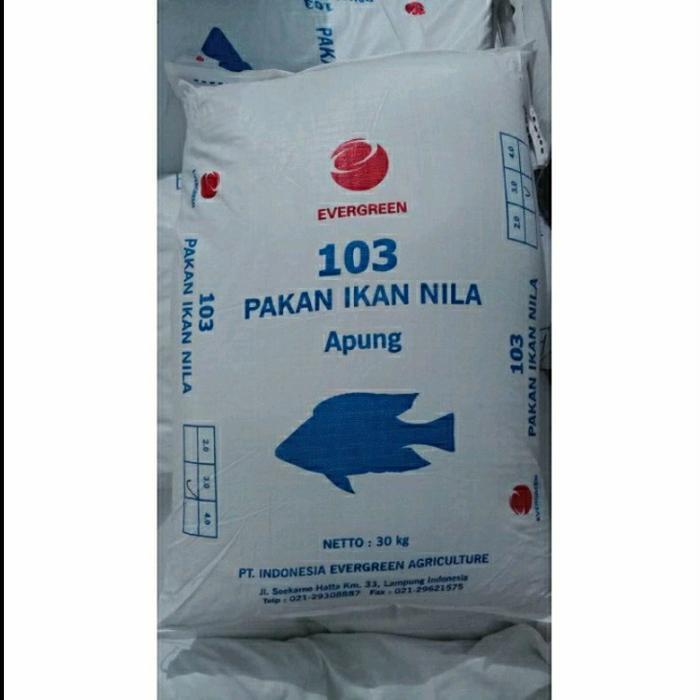 Evergreen, Pakan Ikan Nila Apung, 1sak= 30kg, Khusus KURIR KARGO