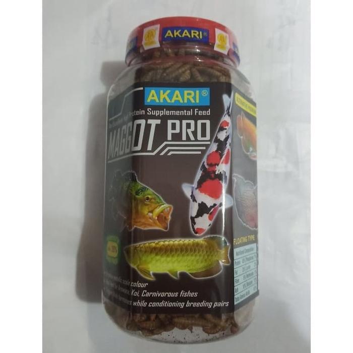 Pakan Makanan ikan hias Dry Maggot Ulat Hongkong AKARI MAGGOT PRO 100g