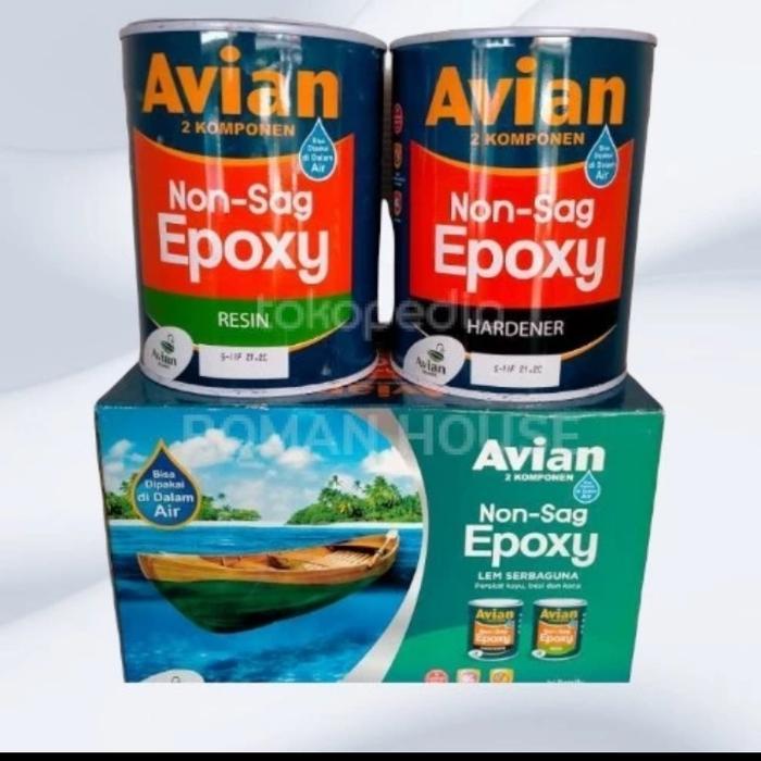 Stok Baru lem epoxy non sag Avian 3,2kg set
