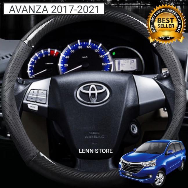 Cover Sarung Stir Carbon Mobil Toyota Avanza 2017 2018 2019 2020 2021