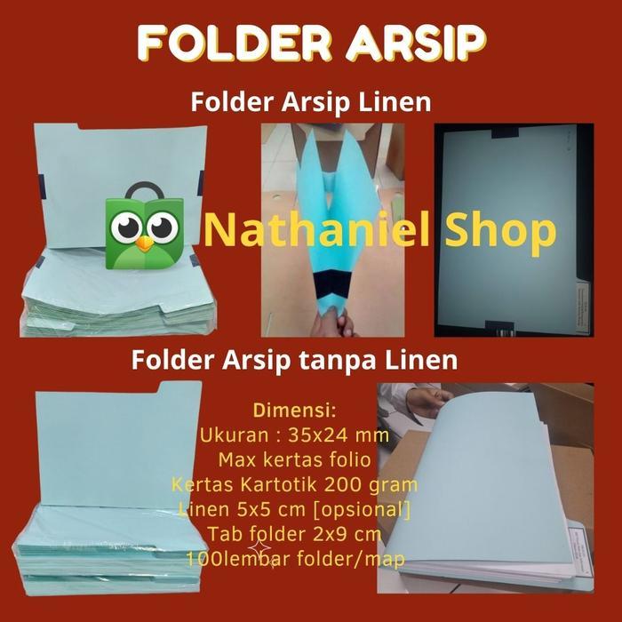 Premium Folder / Map Arsip / Dokumen Tanpa Pembatas Isi 100 Lembar Original