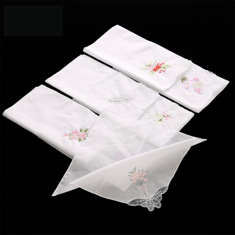 12Pcs White Lace Handkerchief for Women Wedding Handkerchief Pocket Handkerchief for Bride Groom