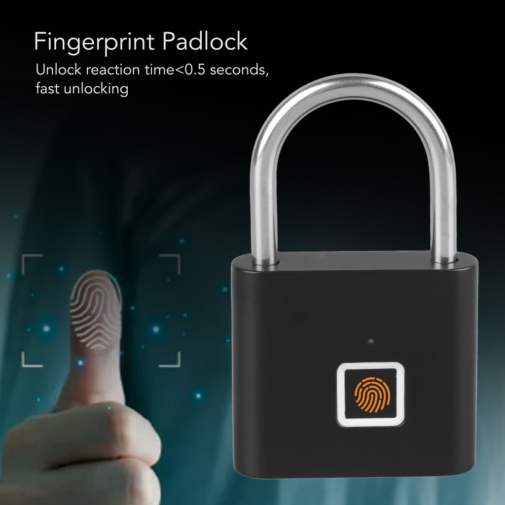 Fingerprint Gym Lock Fingerprint Padlock Fingerprint Padlock Keyless Waterproof Biometric Electronic