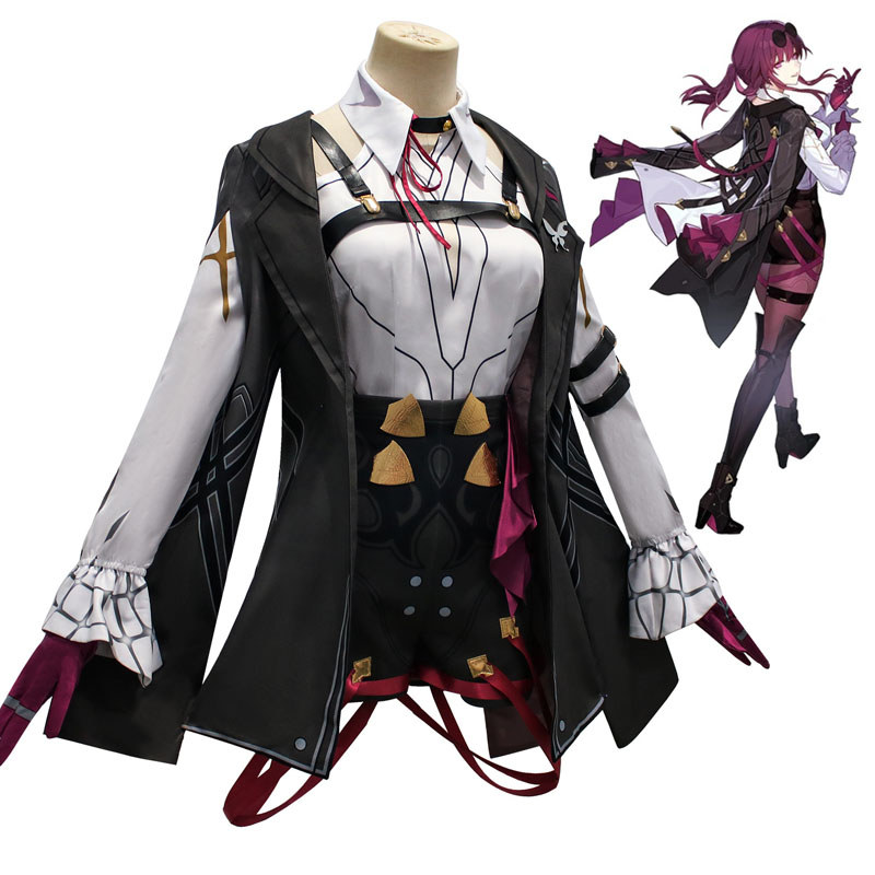 Honkai Star Rail Cosplay Costume Honkai Kafka Cosplay Costume Helloween Party Suit With Wig Kafka