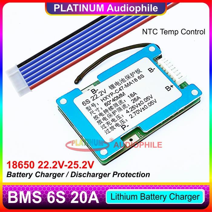 TERLARIS BMS 6S 20A 25.2V 18650 Lithium Li-ion Baterai Charger Discharger Protection Modul MA18-6S