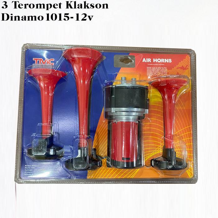 Klakson Terompet 3 Corong Telolet Dinamo 12V + Relay St-1015